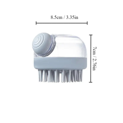 Pet Bath Soft Silicone Brush with Shampoo Dispenser