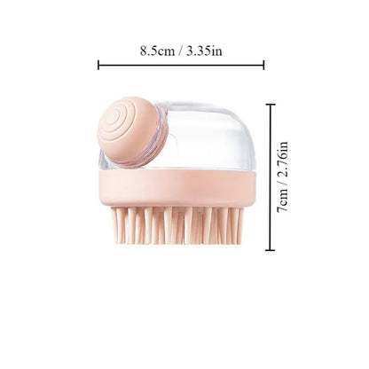 Pet Bath Soft Silicone Brush with Shampoo Dispenser